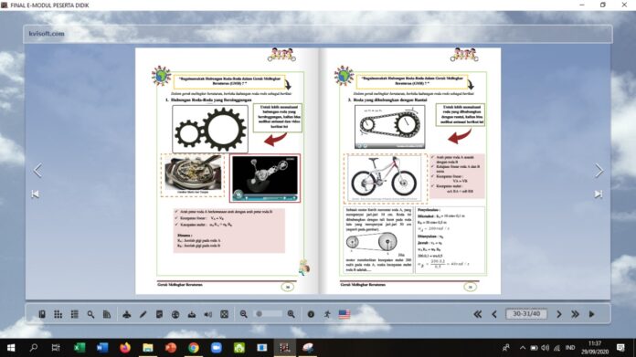 Cover dan isi E-Modul Berbasis HGI, dan proses diskusi via zoom pada saat penyusunan E-Modul